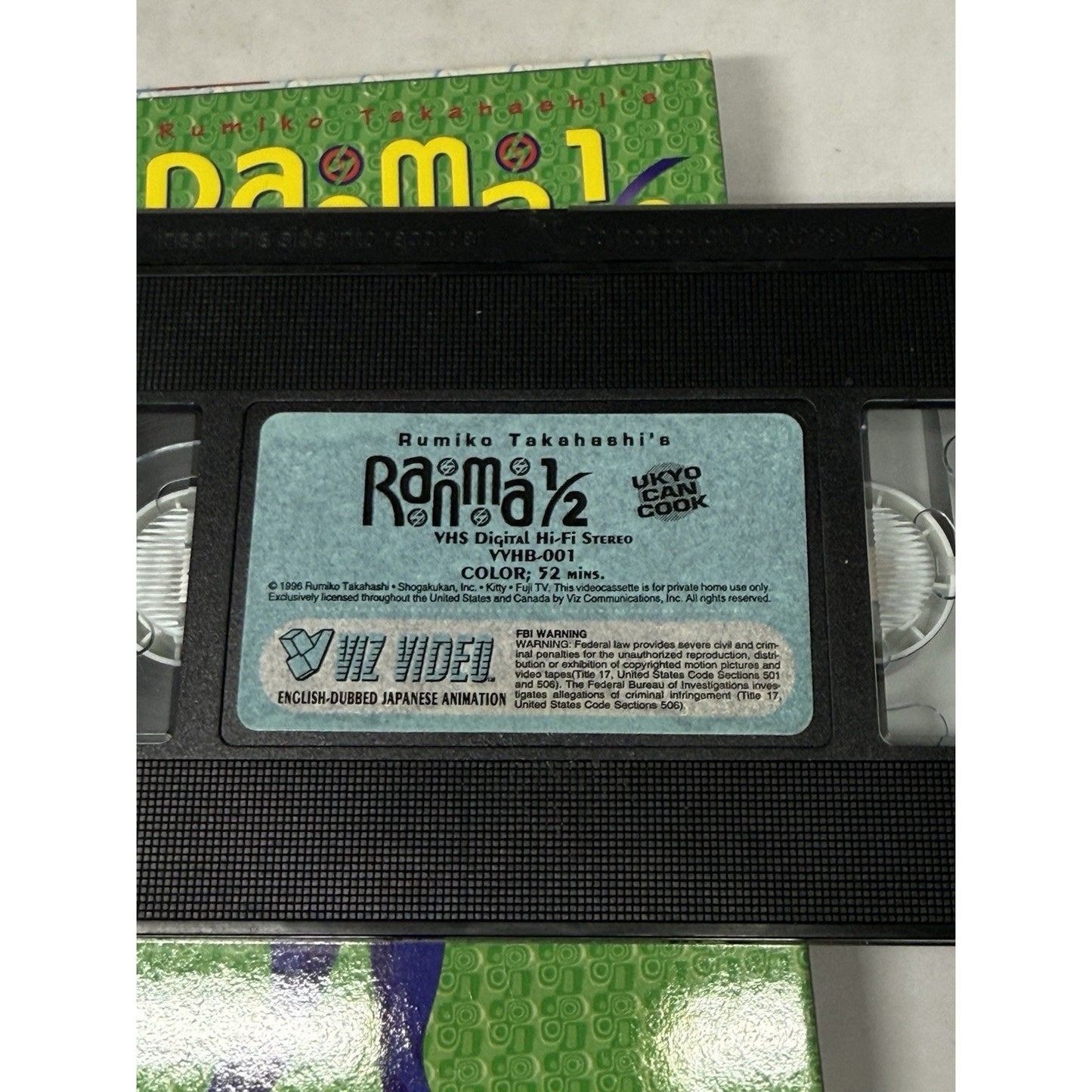 Ranma 1/2 Hard Battle Ukyo Can Cook VHS Viz Vid Rumiko Takahashi Anime Dub 1996