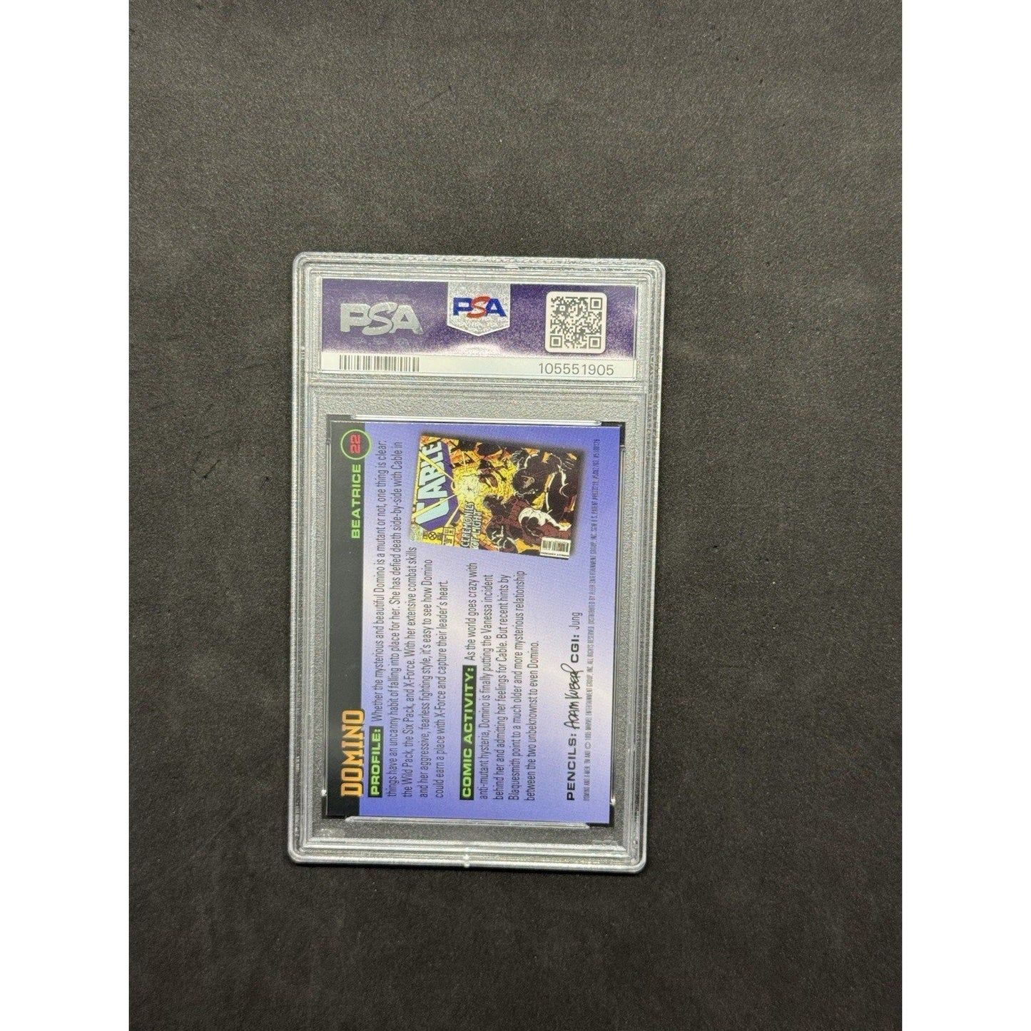 1995 Fleer Ultra X-Men All Chromium Domino 22 X-Force PSA 9 Mint Adam Kubert - thriftgoblin