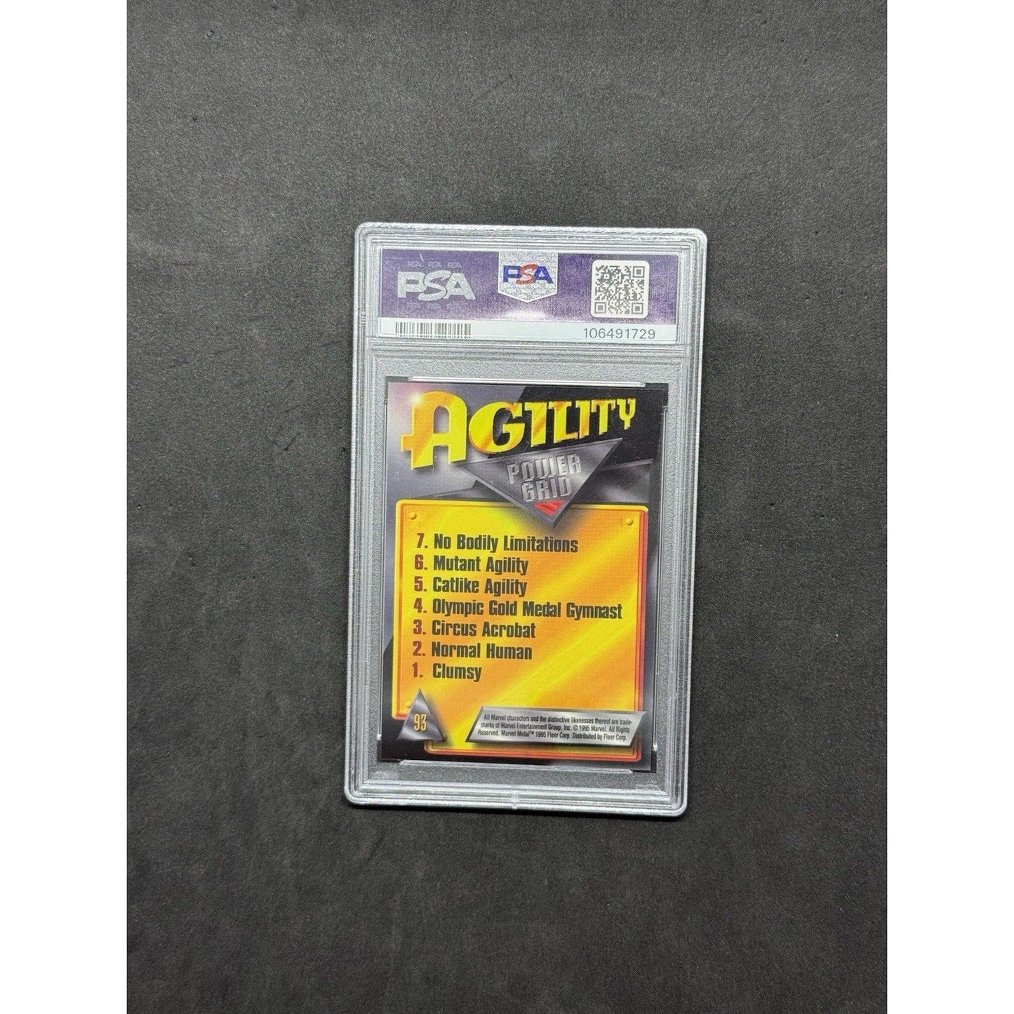 1995 Marvel Metal Domino Silver Flasher 93 PSA 4 VG-EX Fleer Pop 1 at Grade - thriftgoblin