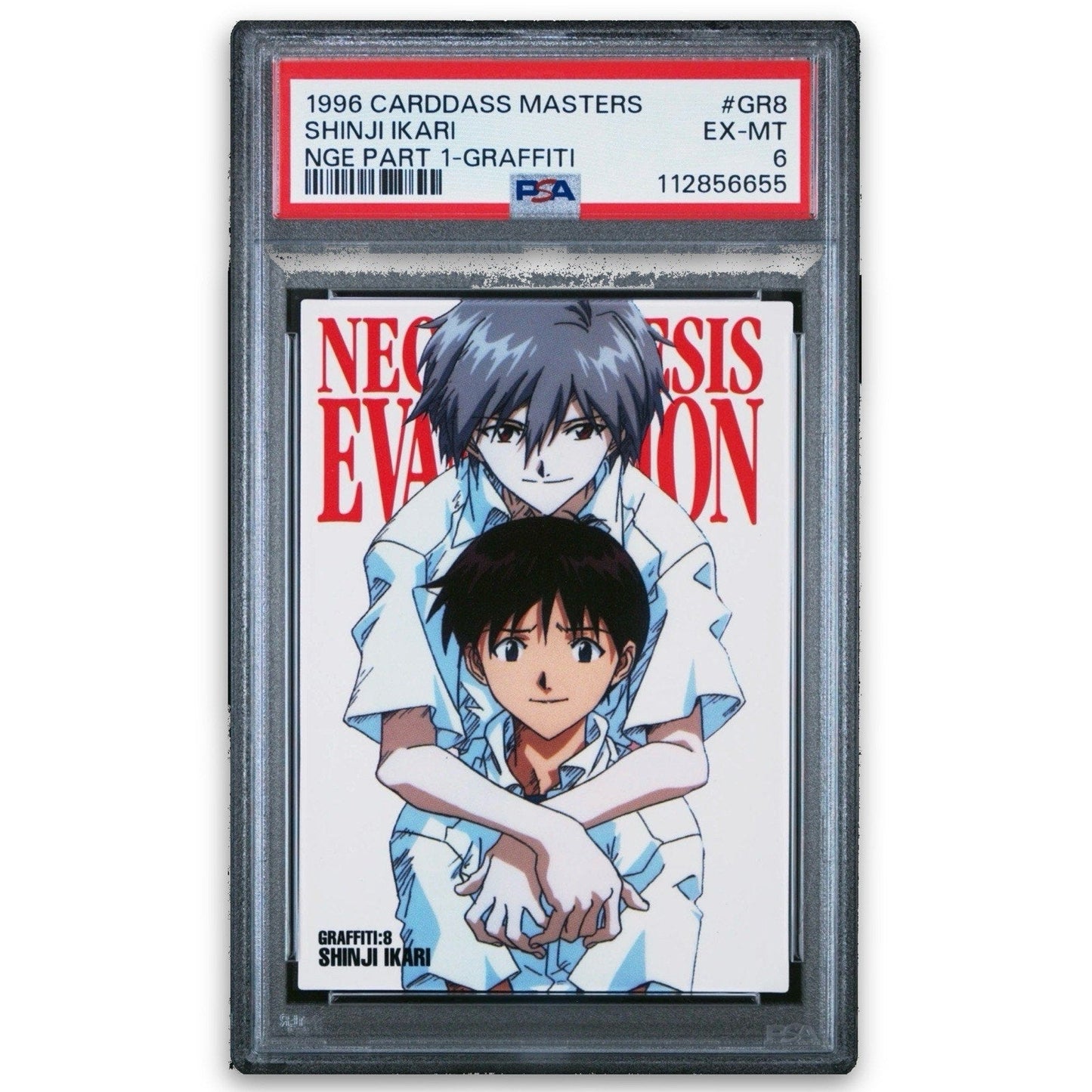 1996 CARDDASS MASTERS NEON GENESIS EVANGELION PART 1 GRAFFITI SHINJI IKARI PSA 6 - thriftgoblin