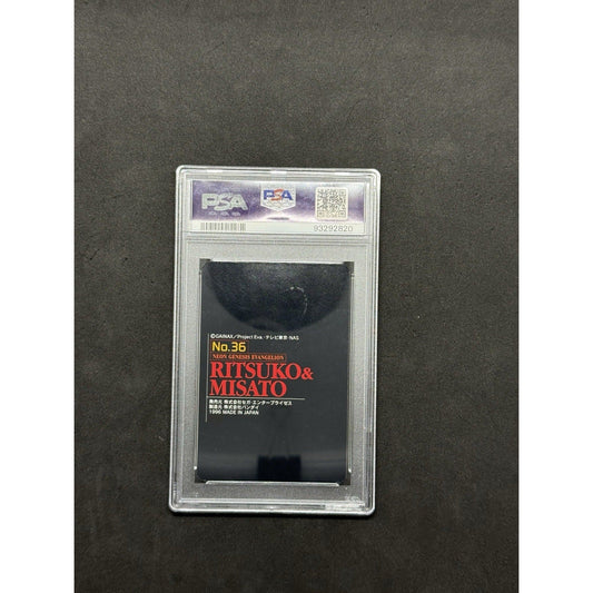 1996 Carddass NGE Evangelion Ritsuko Misato 36 Volume 1 PSA 9 Mint Bandai - thriftgoblin