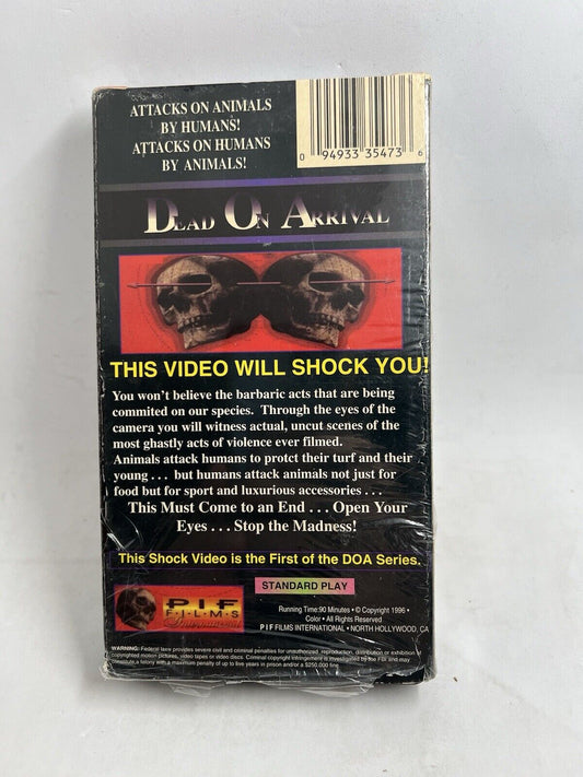 1996 Dead On Arrival VHS Shocker Of The Year Rare HTF Mature Gore Animal Attack - thriftgoblin