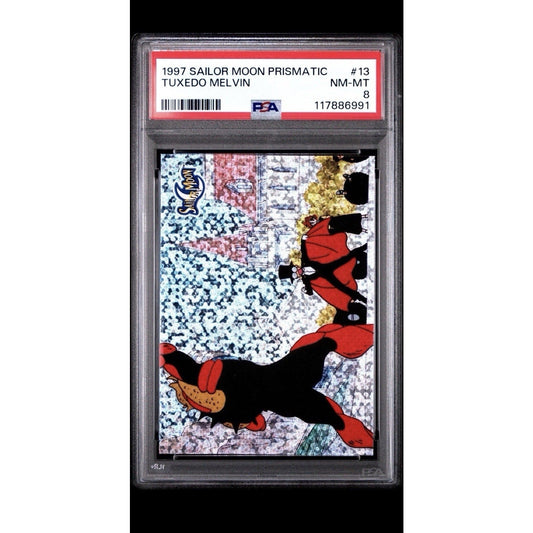 1997 Sailor Moon Prismatic Tuxedo Melvin 13 PSA 8 retro anime card - thriftgoblin