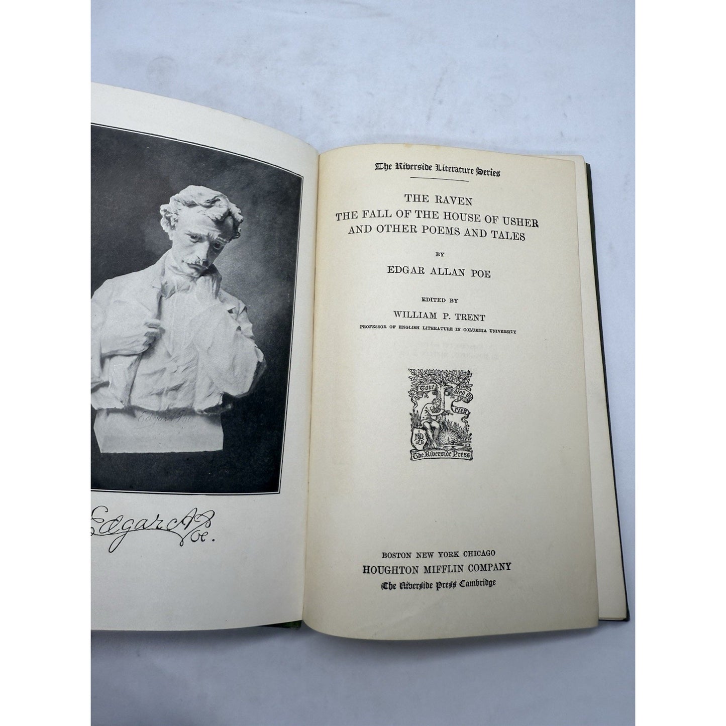 1898 Poems and Tales of Edgar Allan Poe - Riverside Literature Series Antique