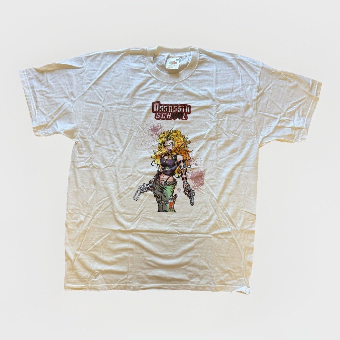 2003 Assassin School Shirt XL Fruit of the Loom Comic Babe AP Comics T-shirt - thriftgoblin