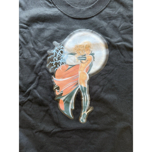 2004 XXXtreme Pin-Up Shirt XL Armando Huerta Lightning Nude Moon Deadstock USA - thriftgoblinT-Shirt