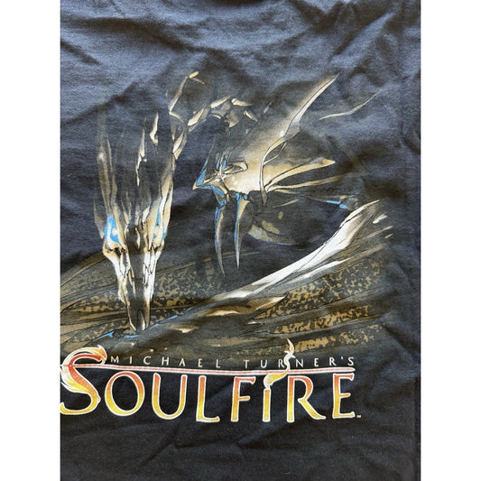 2005 Michael Turner Soulfire Dragon Shirt XL Black Comic Tee Aspen MLT Vintage - thriftgoblin