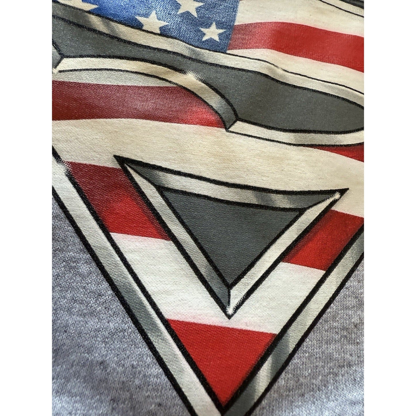 2005 Superman XL Shirt Delta USA Tag DC Comics Flag Logo S Symbol Tee VTG Hero - thriftgoblin