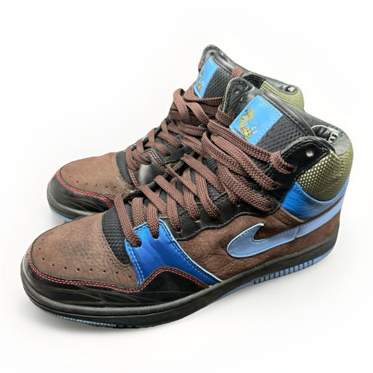 2006 Nike Court Force Hi Premium Cappuccino/University Blue 313941 - 241 Mens 10.5 - thriftgoblin