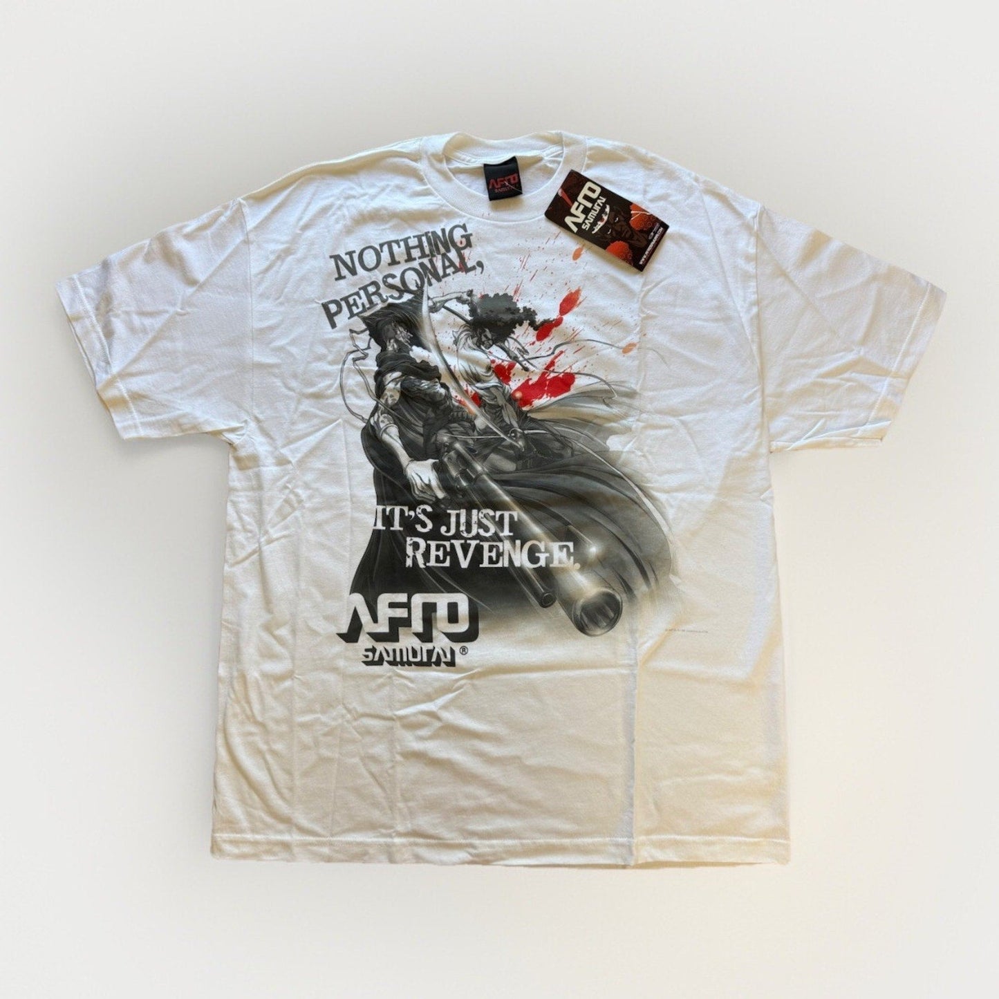 2007 Afro Samurai XL Shirt Nothing Personal Revenge OG Gonzo Anime WuTang White - thriftgoblin