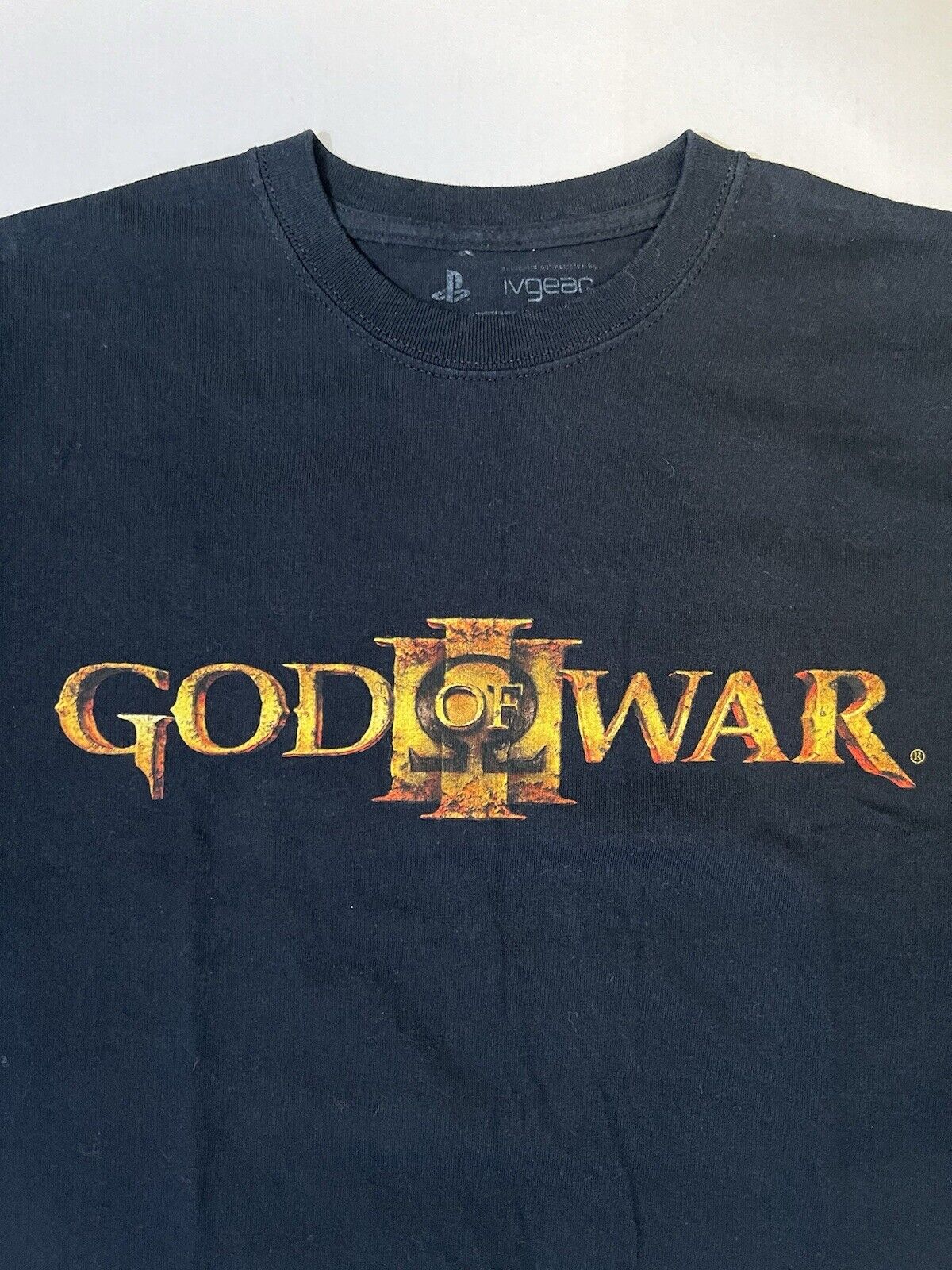 2009 GOD OF WAR 3 III Logo Tshirt Mens Playstation Sony IvGear Cotton Black Crew - thriftgoblin