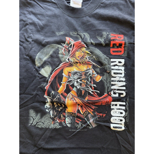 2010 Zenescope Red Riding Hood Shirt XL Comic Fantasy Horror Port & Co Black Te - thriftgoblin