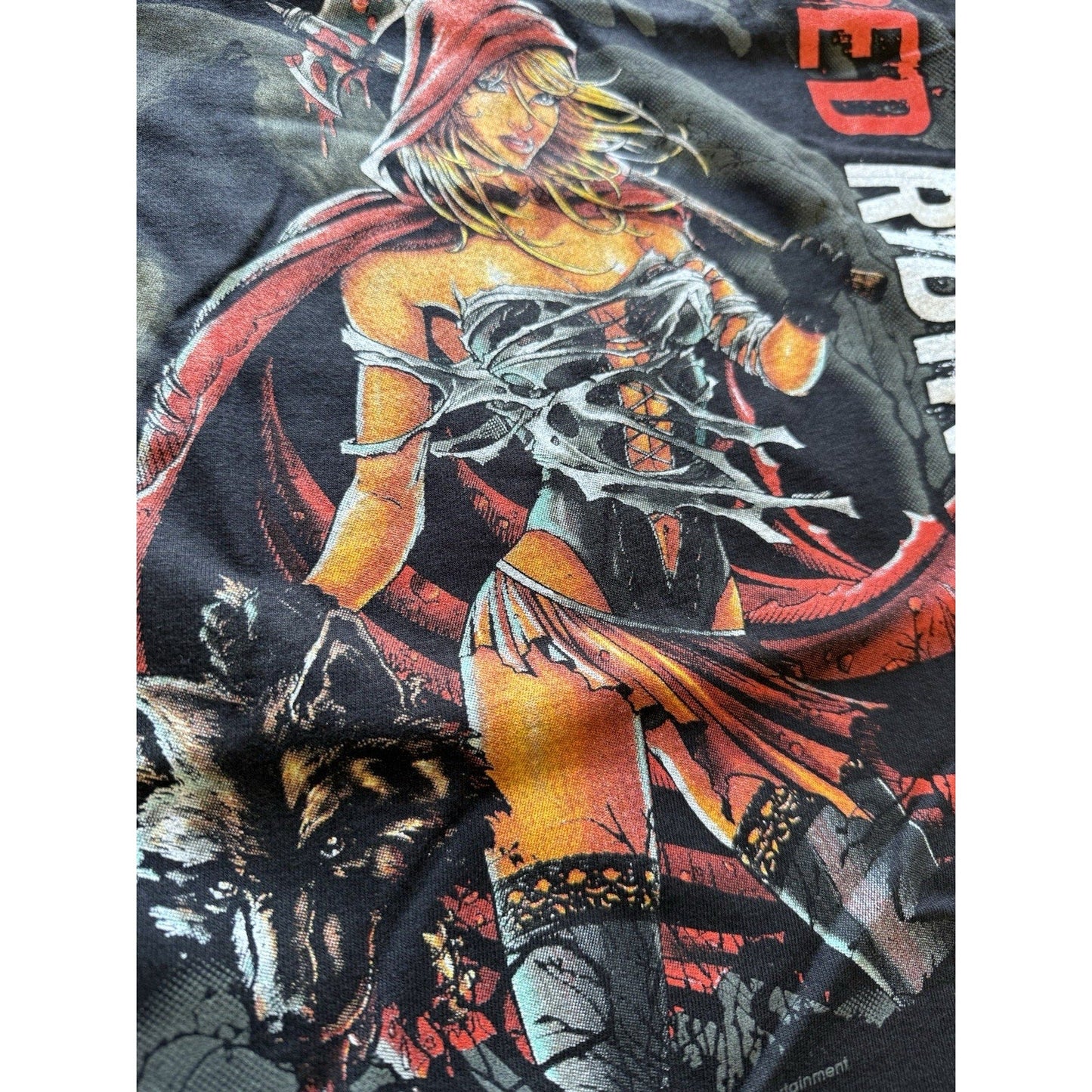 2010 Zenescope Red Riding Hood Shirt XL Comic Fantasy Horror Port & Co Black Te - thriftgoblin