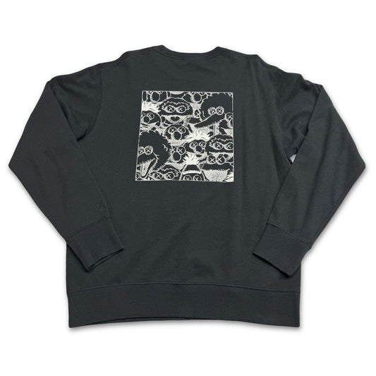 2018 Uniqlo x Kaws x Sesame Street XX Sweatshirt Black Crewneck Sweater Mens L - thriftgoblin