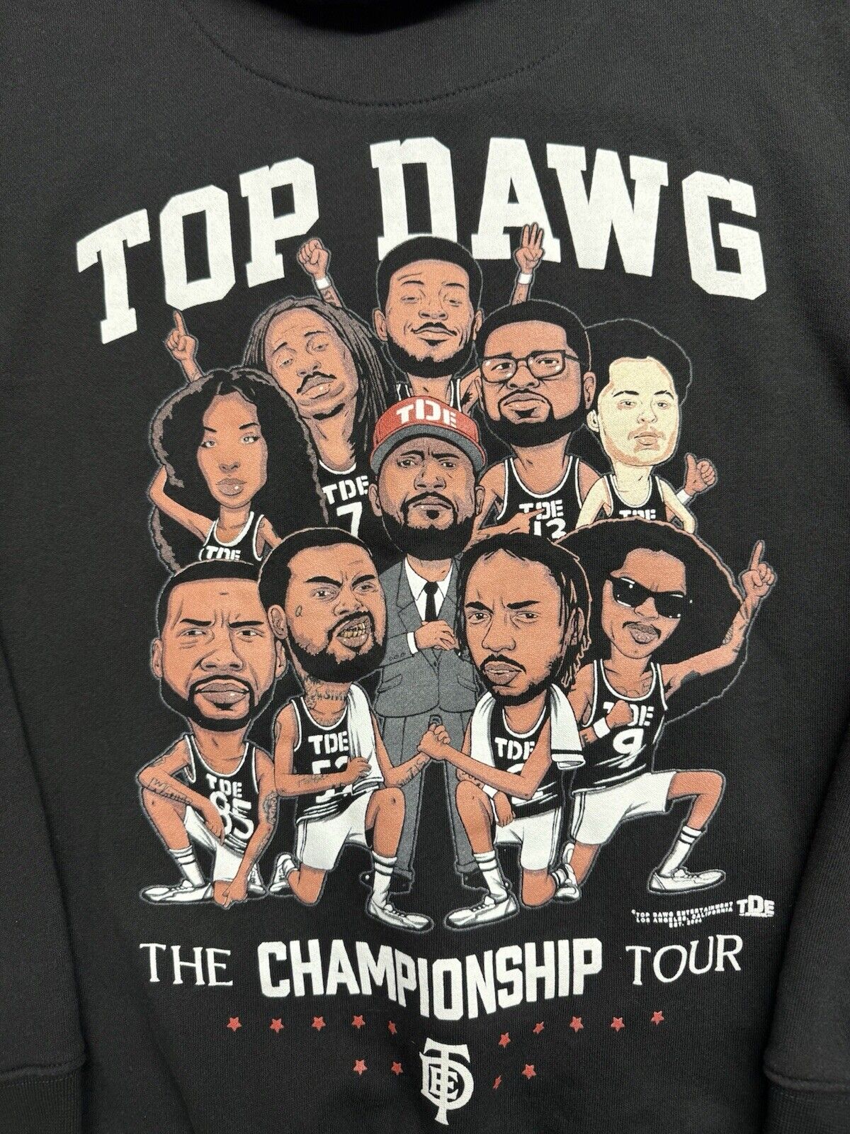 2019 TDE Top Dawg Entertainment Kendrick the Championship Tour Hoodie Small - thriftgoblin