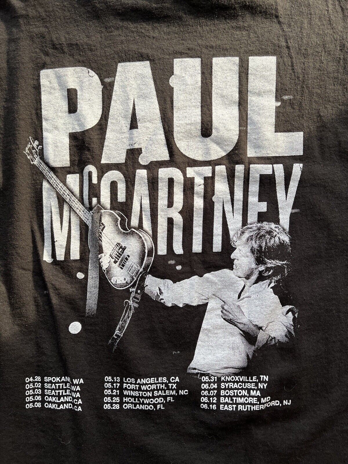 2022 Paul Mccartney Got Back Tour The Beatles. Crew black CONCERT Mens Size XL - thriftgoblin