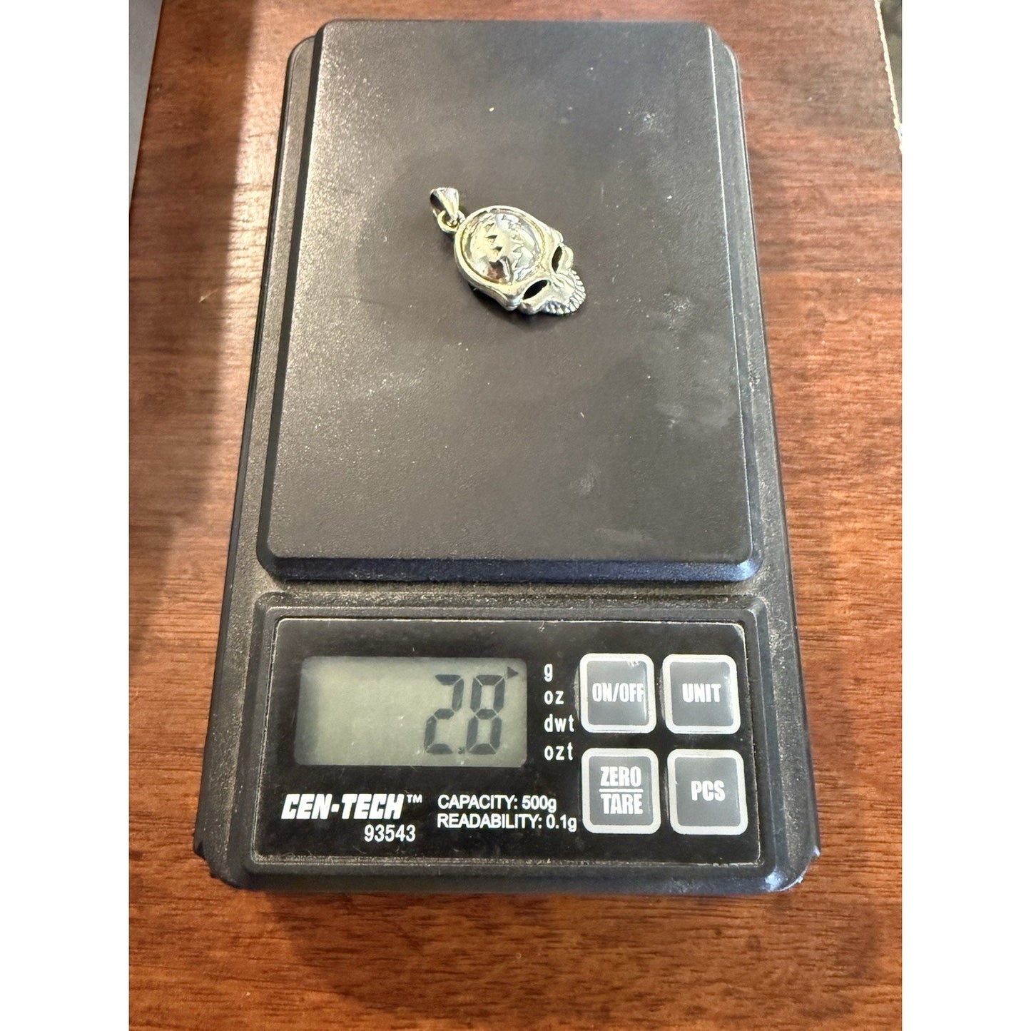 Grateful Dead .925 Silver Skull Pendant PSCL Marked 2.8g Sterling RARE Charm