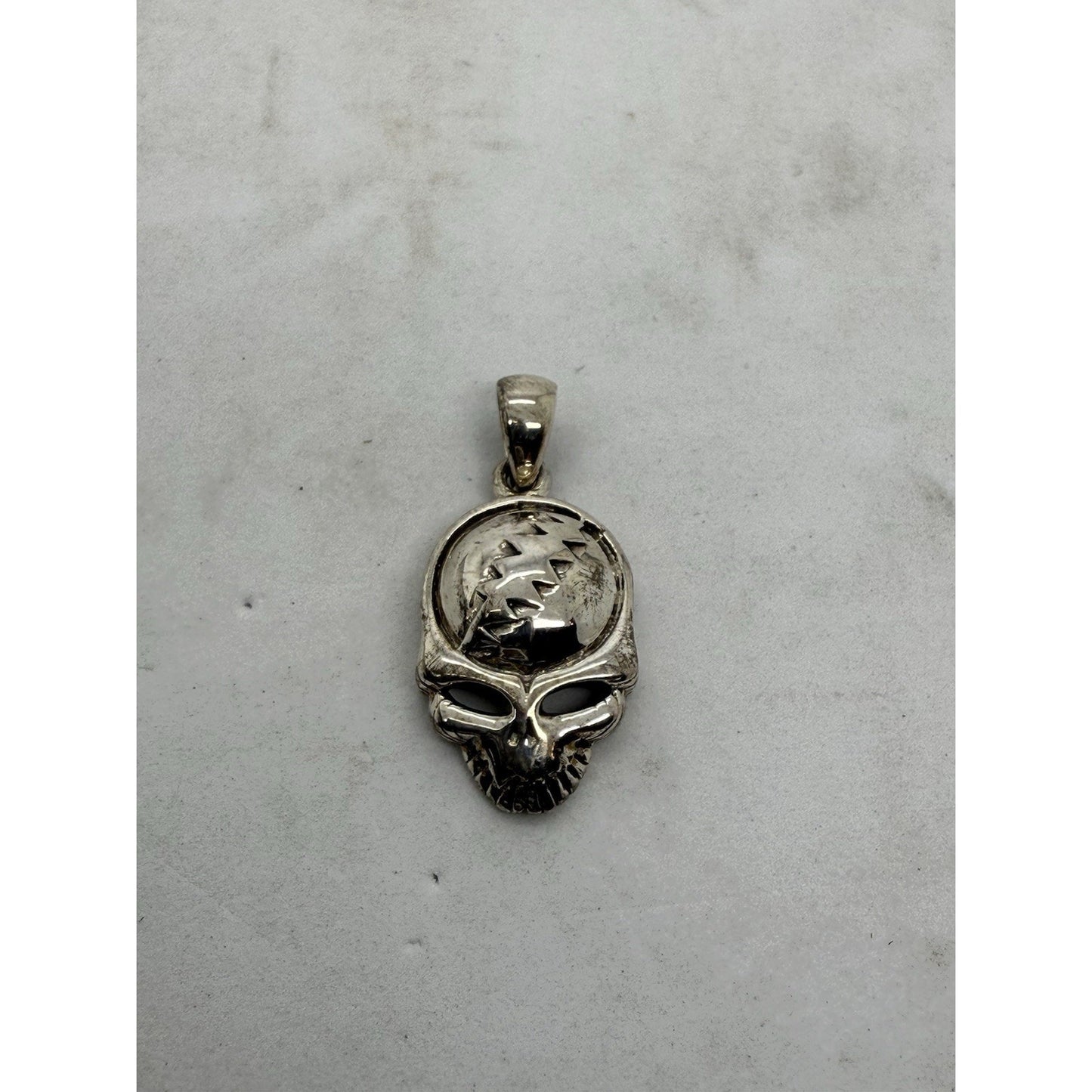 Grateful Dead .925 Silver Skull Pendant PSCL Marked 2.8g Sterling RARE Charm