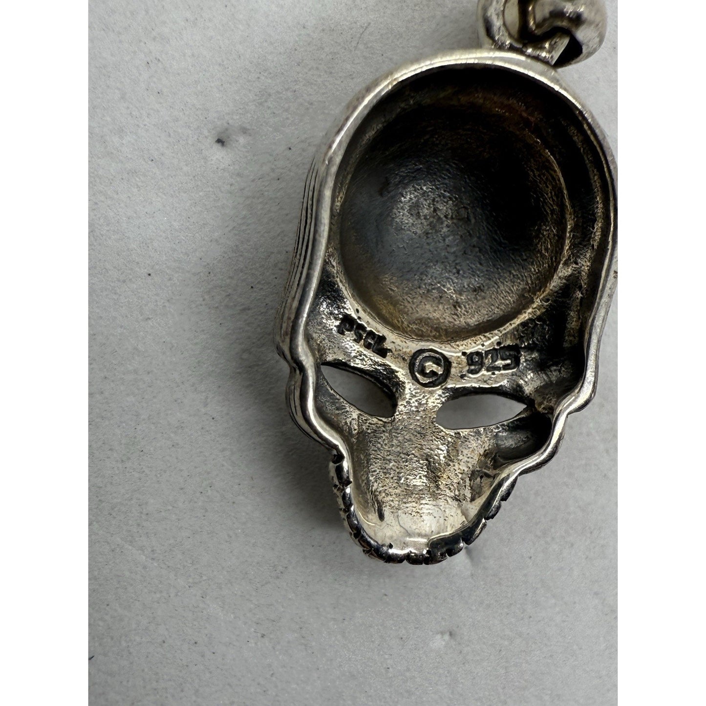 Grateful Dead .925 Silver Skull Pendant PSCL Marked 2.8g Sterling RARE Charm