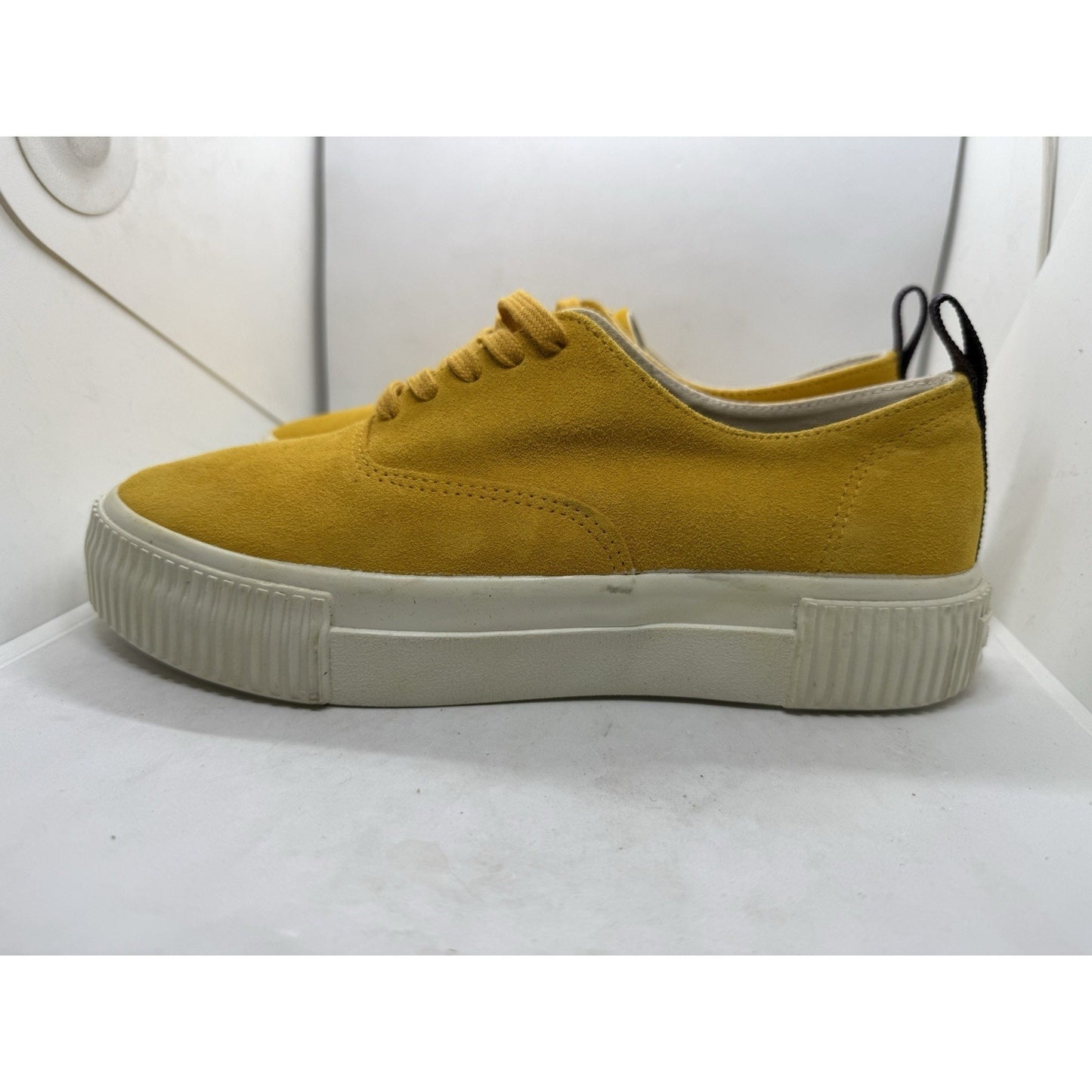 Eytys x H&M Mustard Yellow Suede Low Top Sneakers Size 6 EUR 38 Indie Leather 70