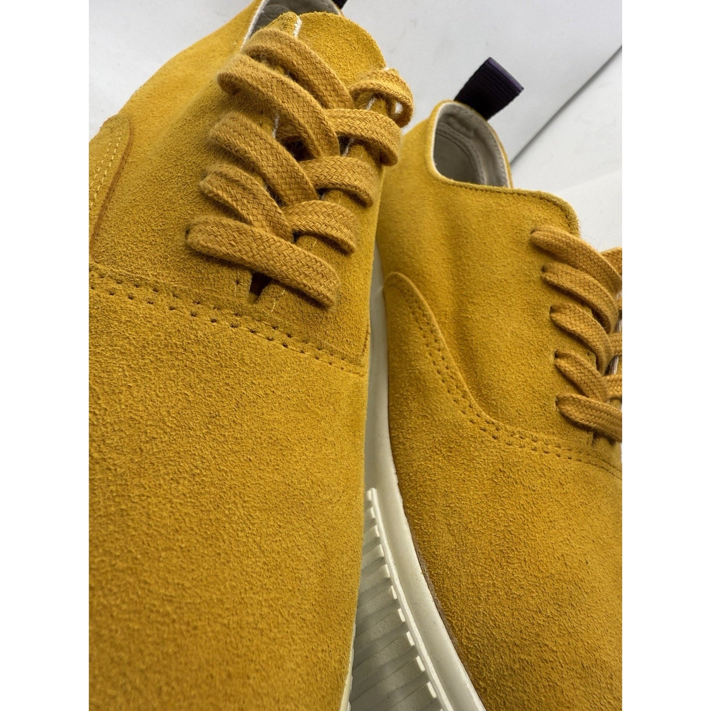 Eytys x H&M Mustard Yellow Suede Low Top Sneakers Size 6 EUR 38 Indie Leather 70