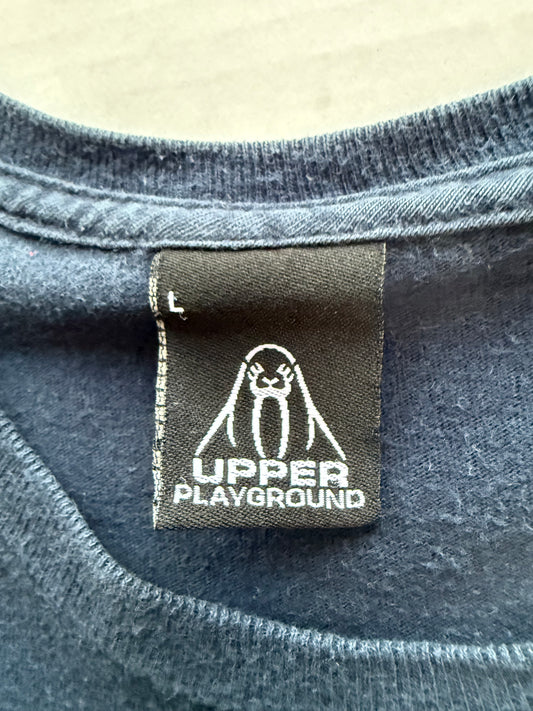 Upper Playground Ice Cube Friday Lowrider Hip Hop Collage Tee Navy L