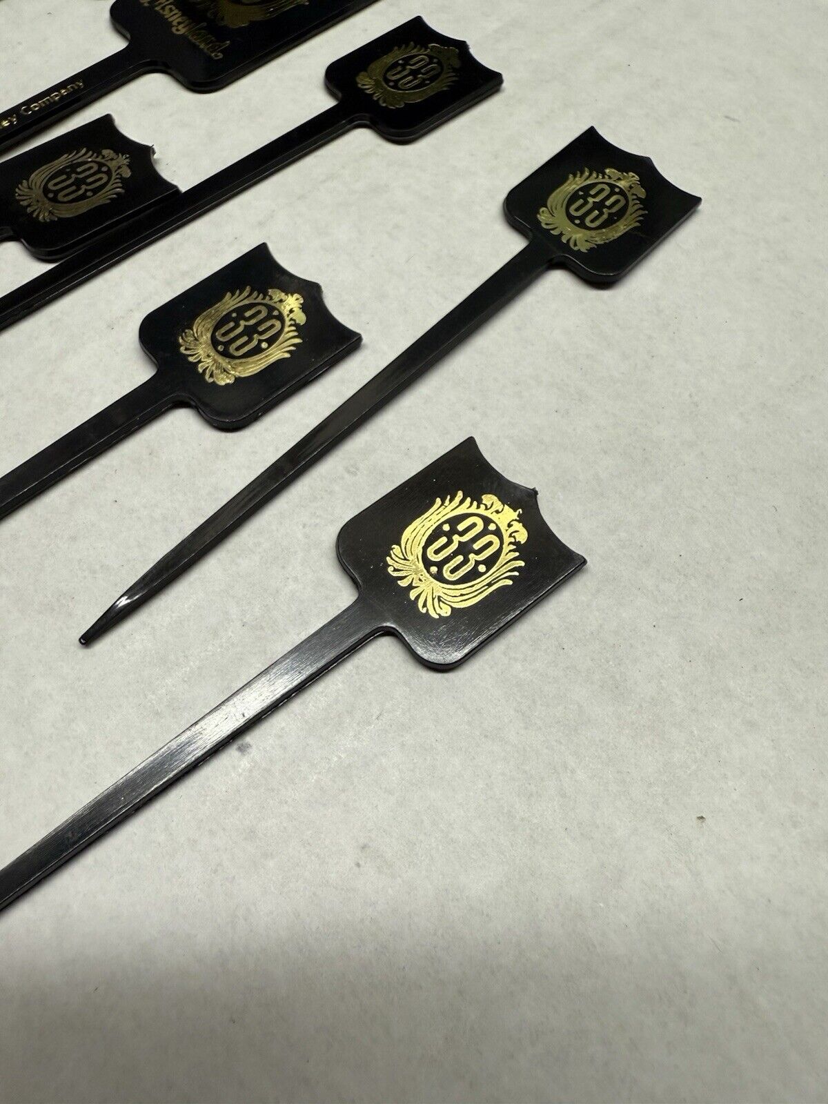 7 Disneyland Club 33 Tiki Cocktail Bar Swizzle Stick Set New Orleans Small Large - thriftgoblin