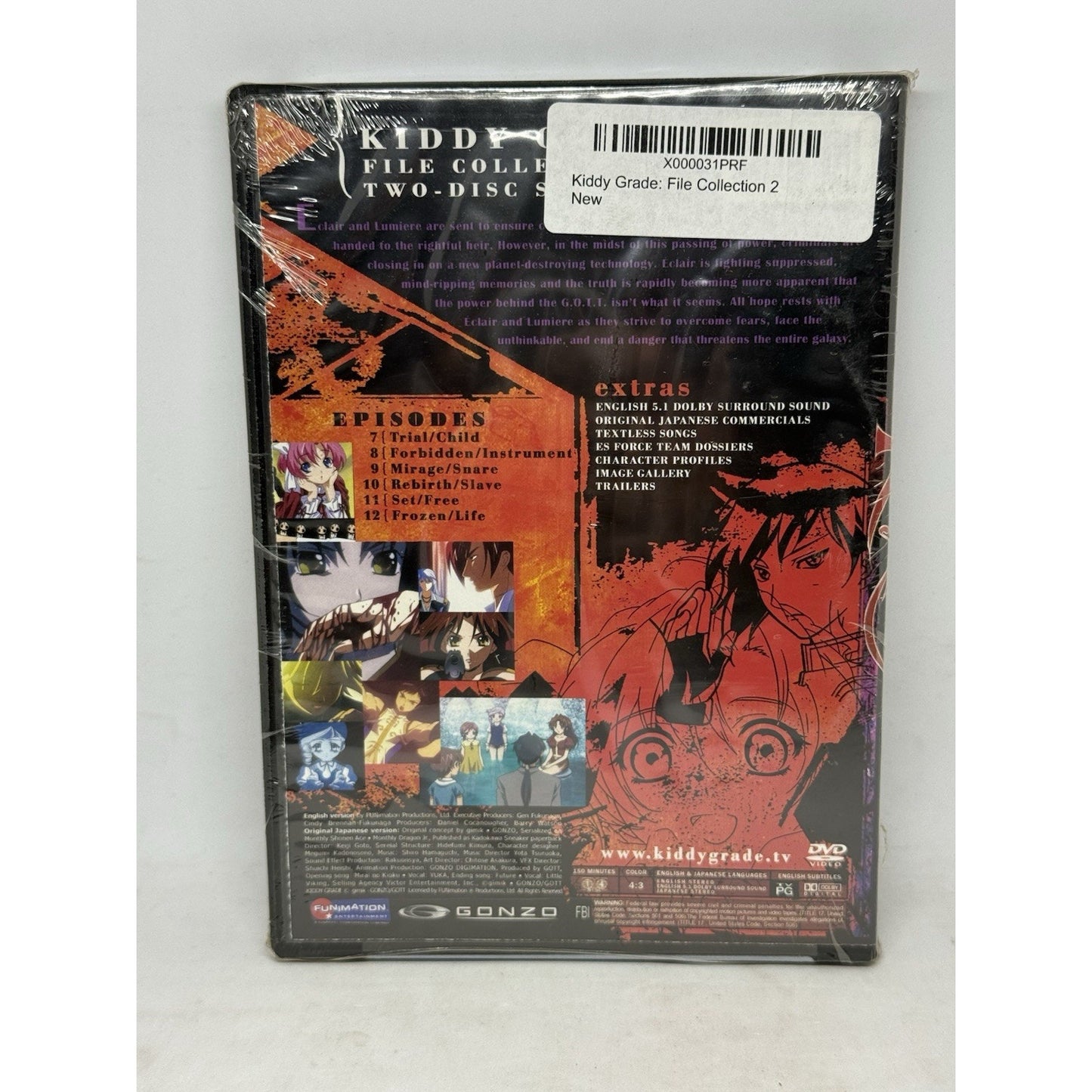 Kiddy Grade File Collection 2 DVD FUNimation Gonzo Anime 2-Disc Sealed Eps 7-12
