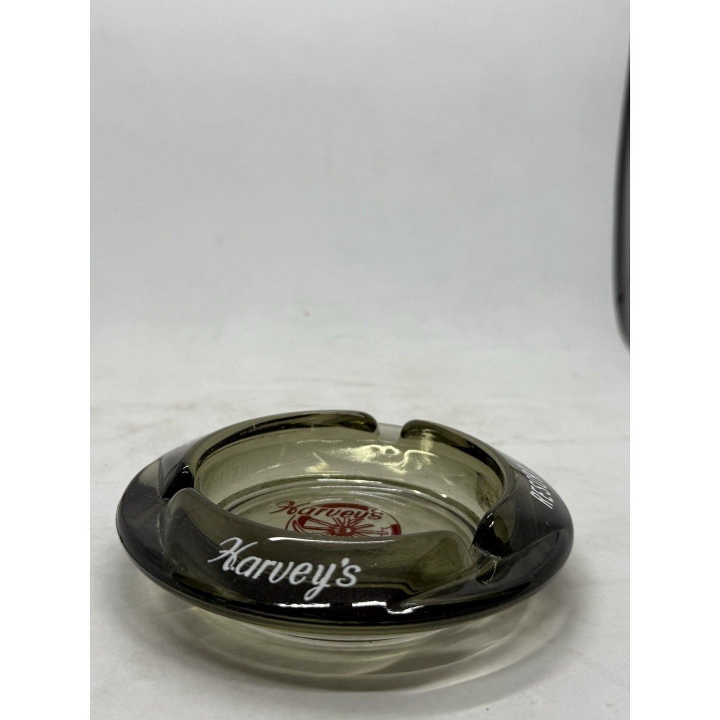 New Vintage Ashtray Harvey's State Line Nevada Resort Hotel Lake Tahoe Glass NV