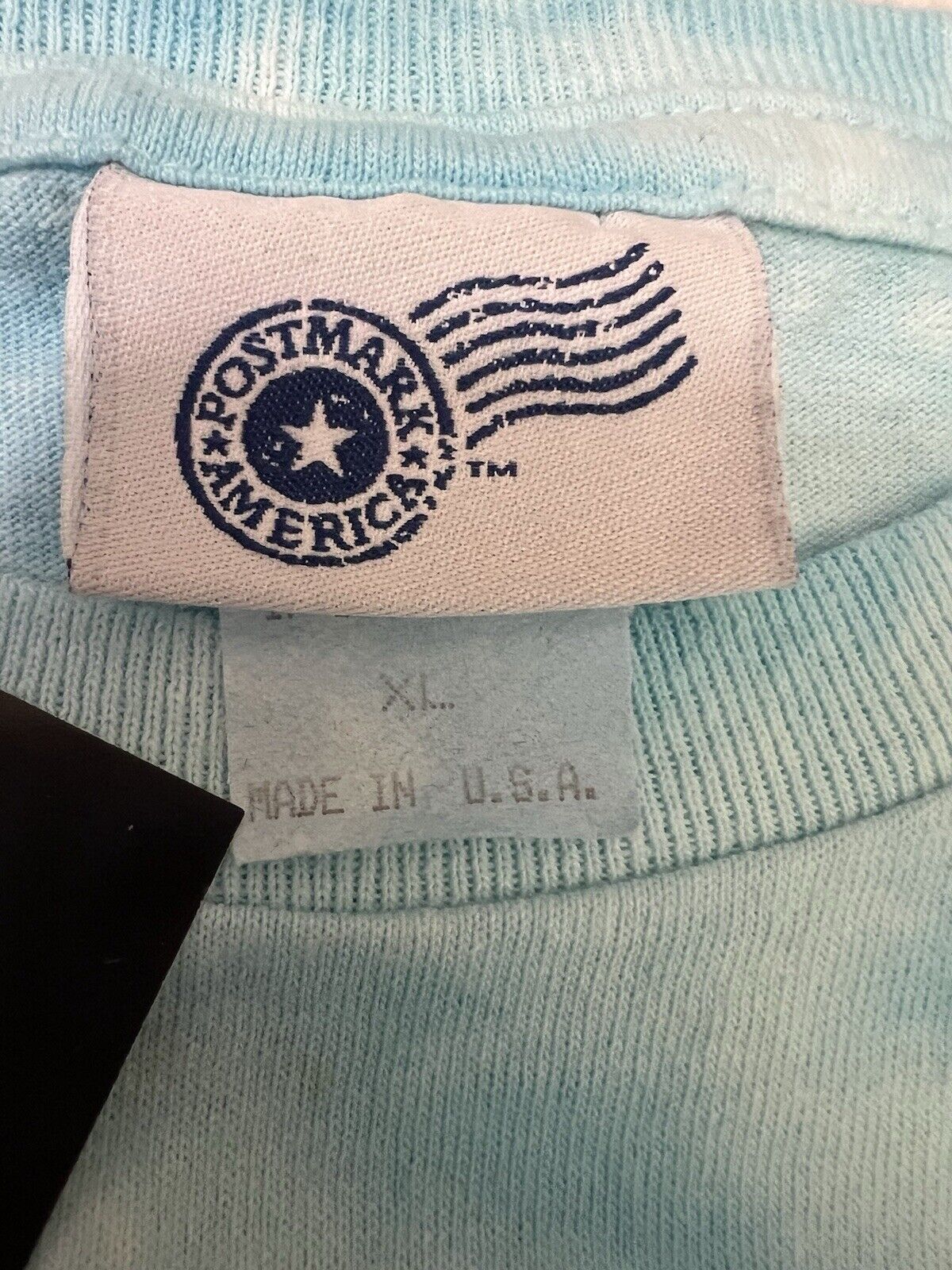 90’s Xtreme Sports Postmark America USA Mens Skate Bike Tshirt Blue XL - thriftgoblin