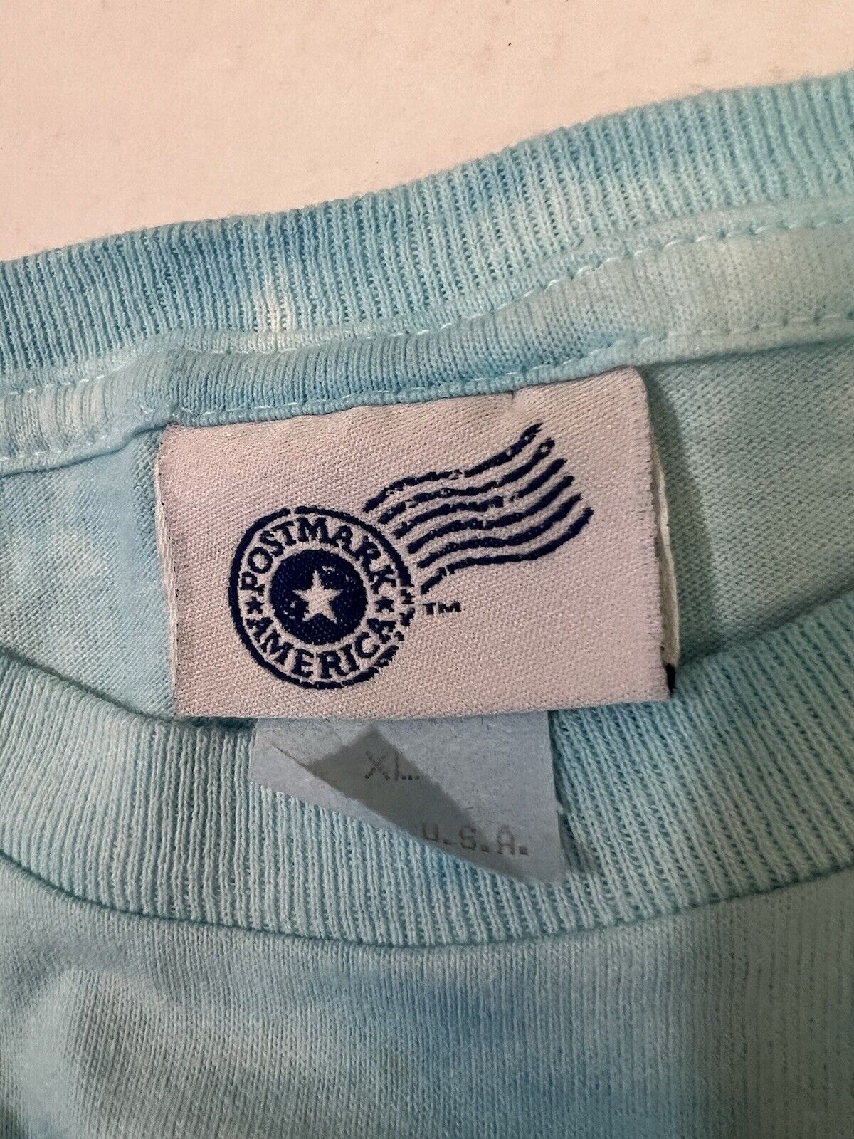 90’s Xtreme Sports Postmark America USA Mens Skate Bike Tshirt Blue XL - thriftgoblin