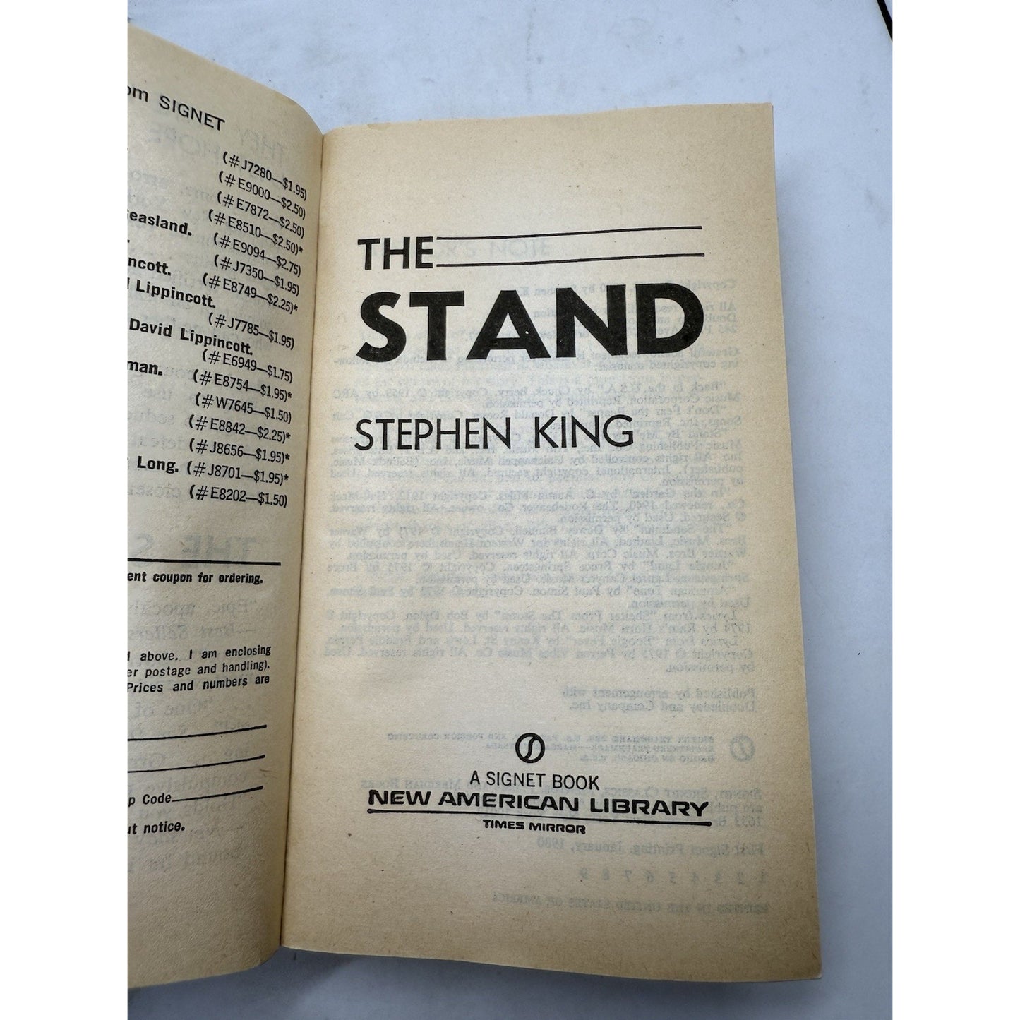 THE STAND By Stephen King Paperback 1st Signet Printing 1980 Horror Edition Soft