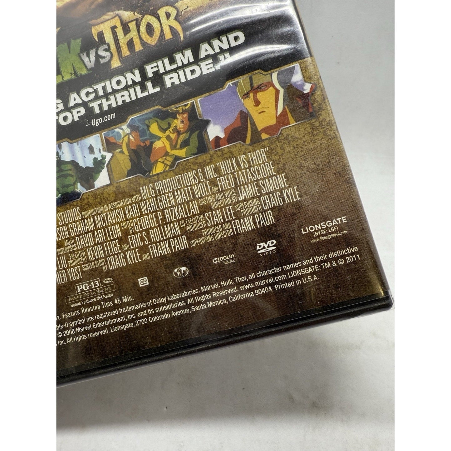 Hulk vs Thor (DVD 2008) Marvel Animated Feature A Battle Between God And Monster