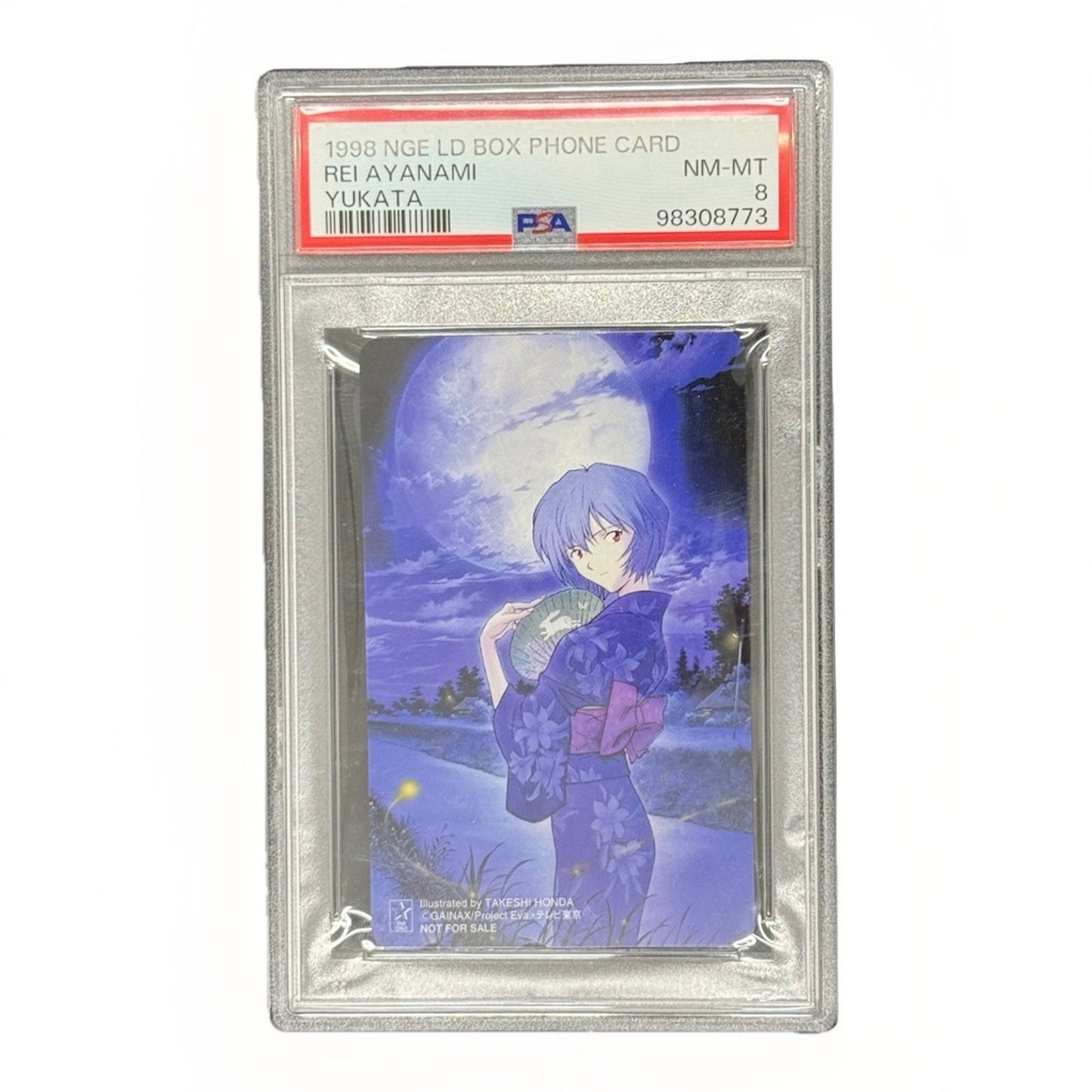 1998 NEON GENESIS EVANGELION LASER DISK BOX PHONE CARDS YUKATA REI AYANAMI PSA 8