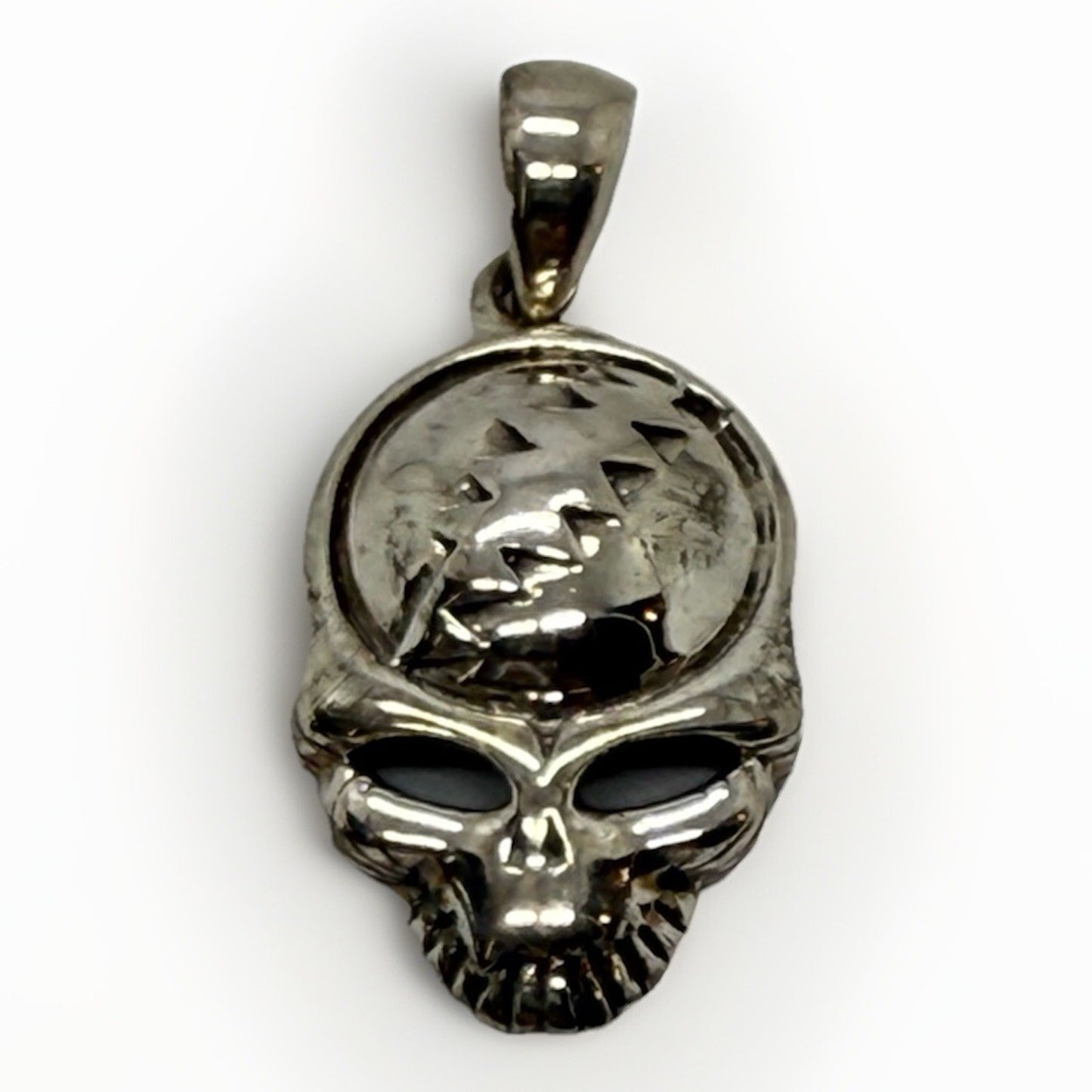 Grateful Dead .925 Silver Skull Pendant PSCL Marked 2.8g Sterling RARE Charm