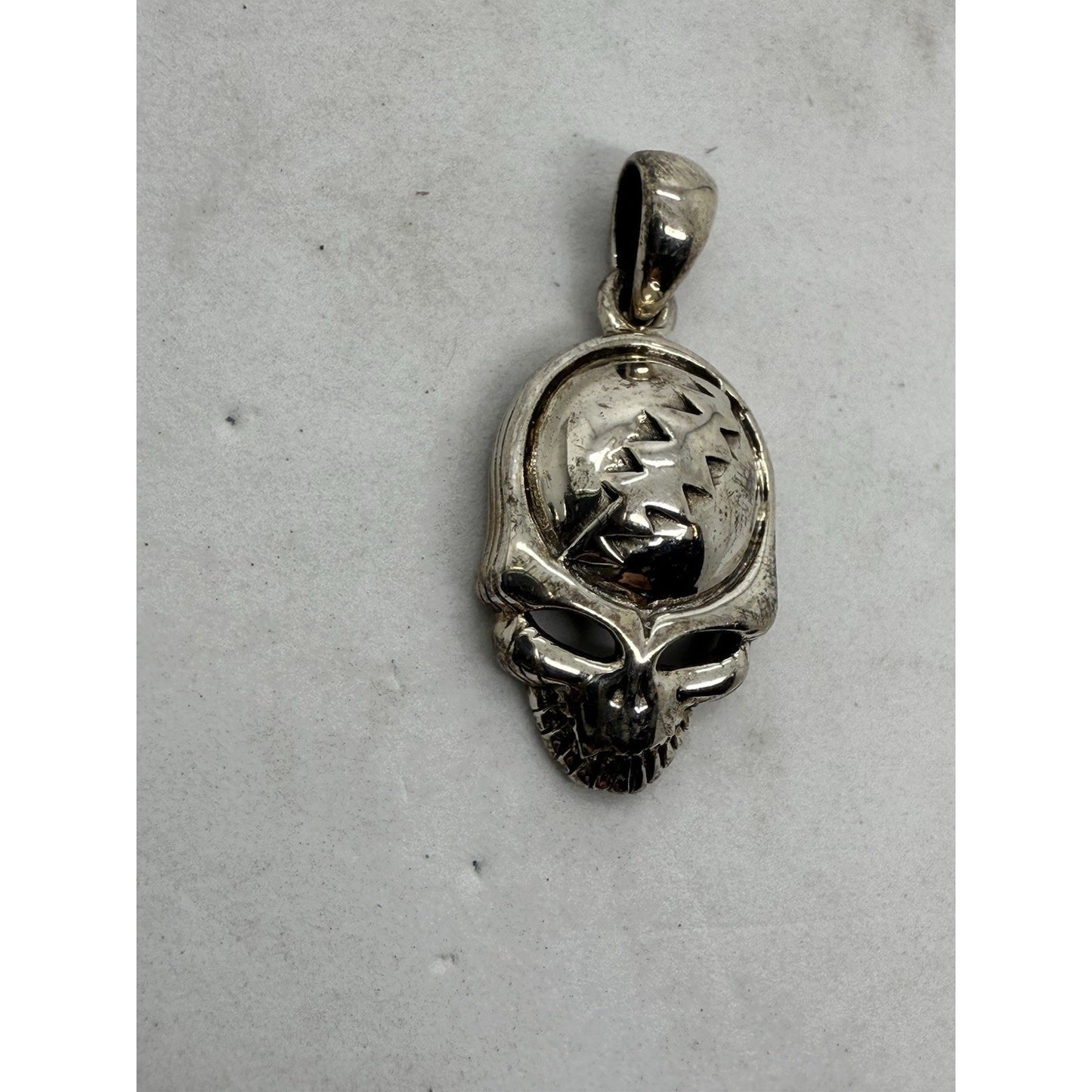 Grateful Dead .925 Silver Skull Pendant PSCL Marked 2.8g Sterling RARE Charm
