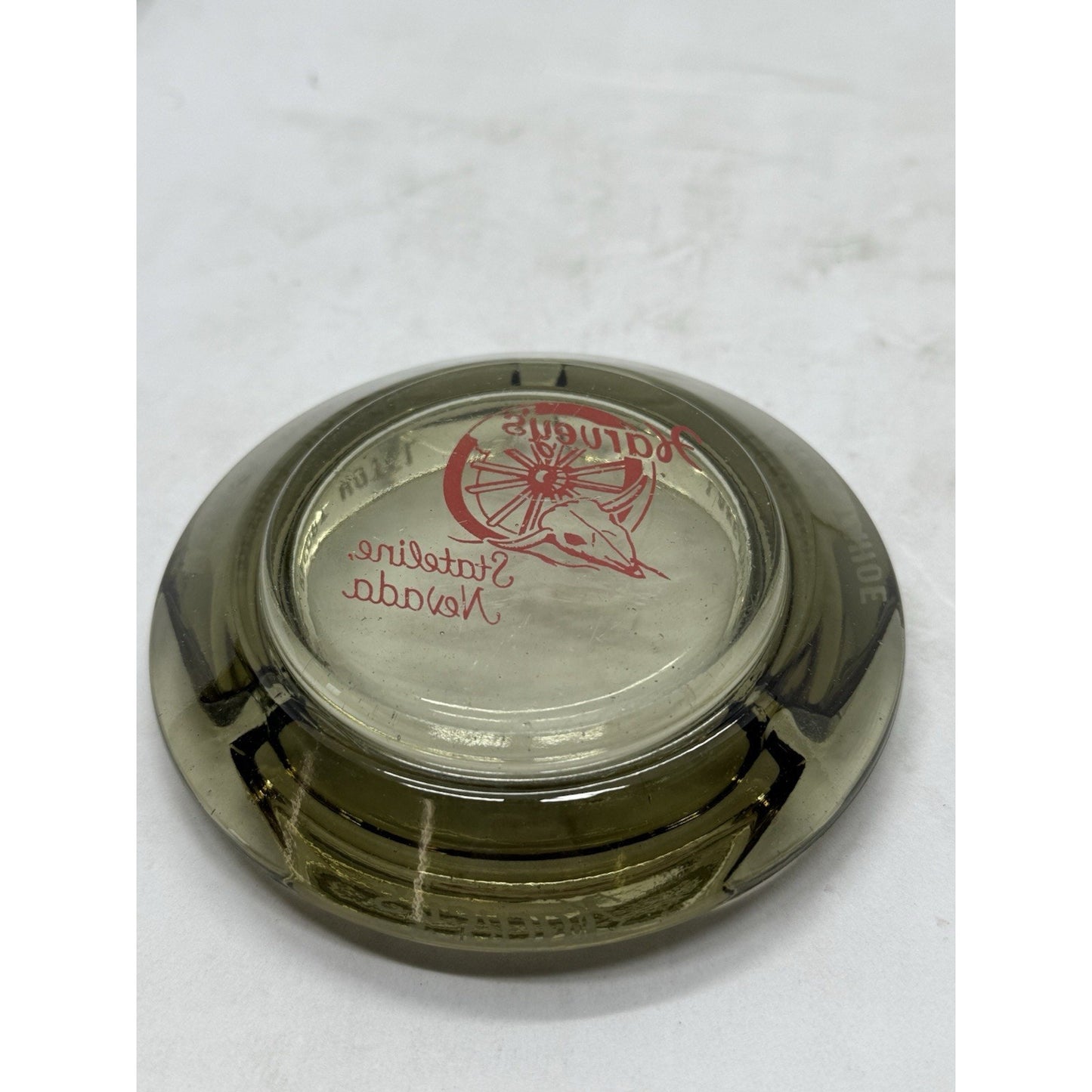 New Vintage Ashtray Harvey's State Line Nevada Resort Hotel Lake Tahoe Glass NV