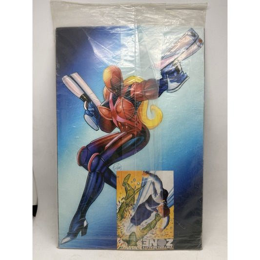 Agent Three - Zero 1 Galaxi Novels 1993 Comic w Card and Poster Bagged New Sealed - thriftgoblin