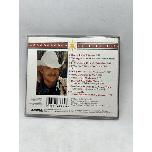 Alan Jackson Honky Tonk Christmas CD 1993 Arista Country Holiday Album Tested - thriftgoblin