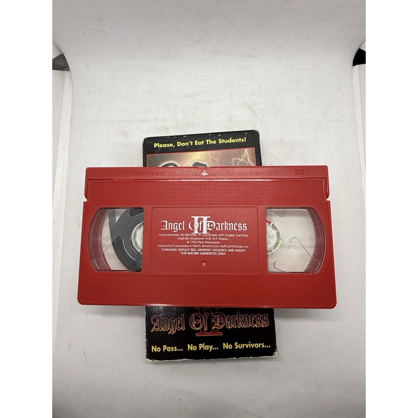 Angel of Darkness II Red VHS Tape Rare SoftCel 1995 Anime Release Tested Works - thriftgoblin