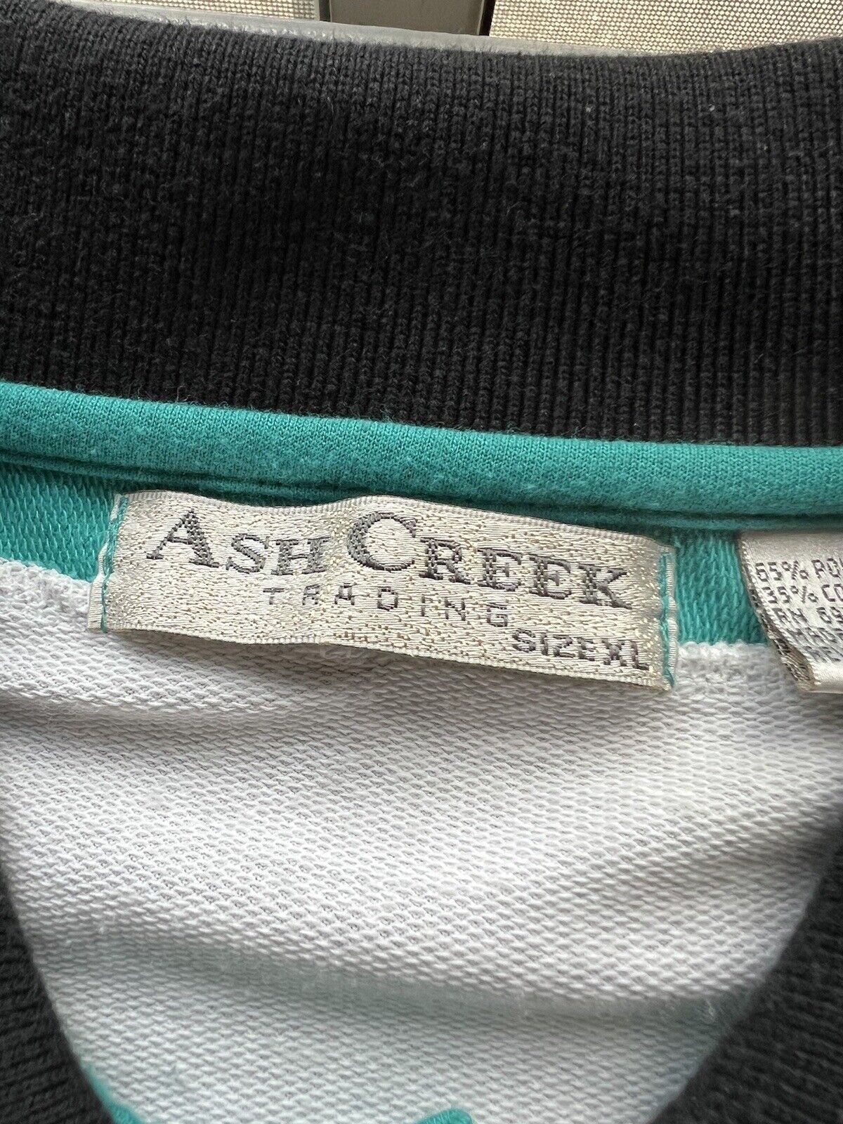 Ash Creek Trading Mens XL Gray Long Sleeve Polo Shirt Hipster Indie Retro Rugby - thriftgoblin