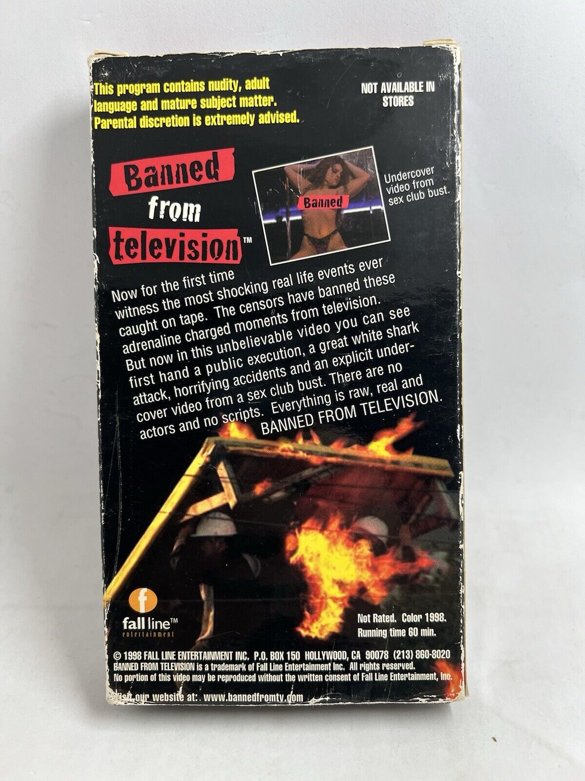 BANNED FROM TELEVISION TV SUPER RARE VHS TAPE 1998 (This Will Shock You!) - thriftgoblin