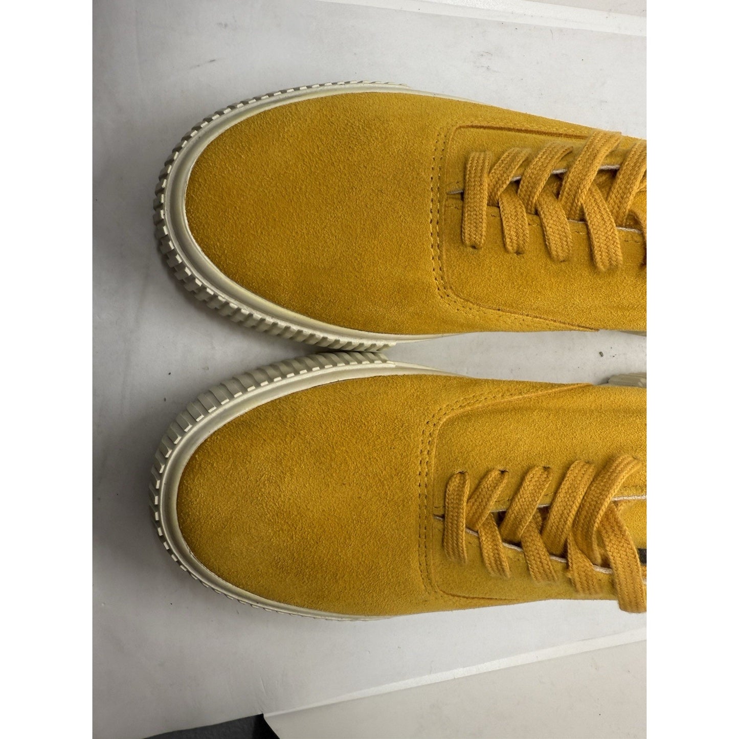 Eytys x H&M Mustard Yellow Suede Low Top Sneakers Size 6 EUR 38 Indie Leather 70