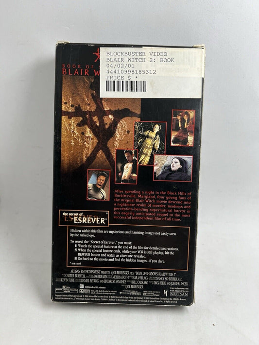 Blair Witch 2 VHS Book Of Shadows 2001 Blair Witch Project 2 Horror Classic Film - thriftgoblin