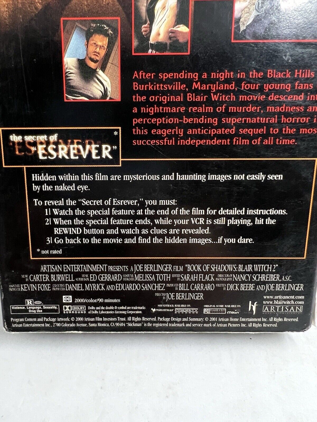 Blair Witch 2 VHS Book Of Shadows 2001 Blair Witch Project 2 Horror Classic Film - thriftgoblin