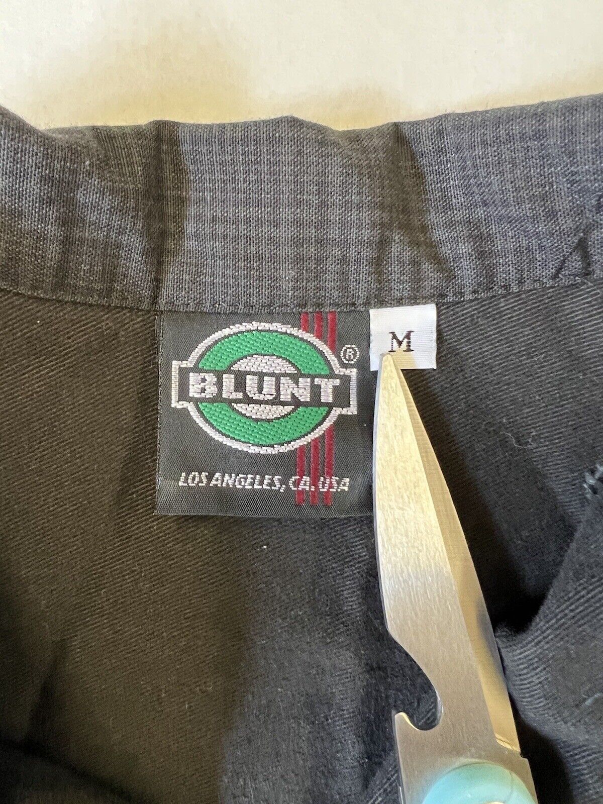 BLUNT Skateboards 90’s Button Up Short Sleeve Mens Shirt Medium Skateboard USA - thriftgoblin