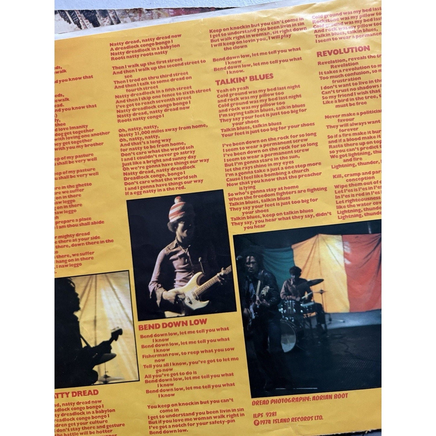 Bob Marley & The Wailers Natty Dread 1974 Vinyl LP Island ILPS 9281 Original No - thriftgoblin