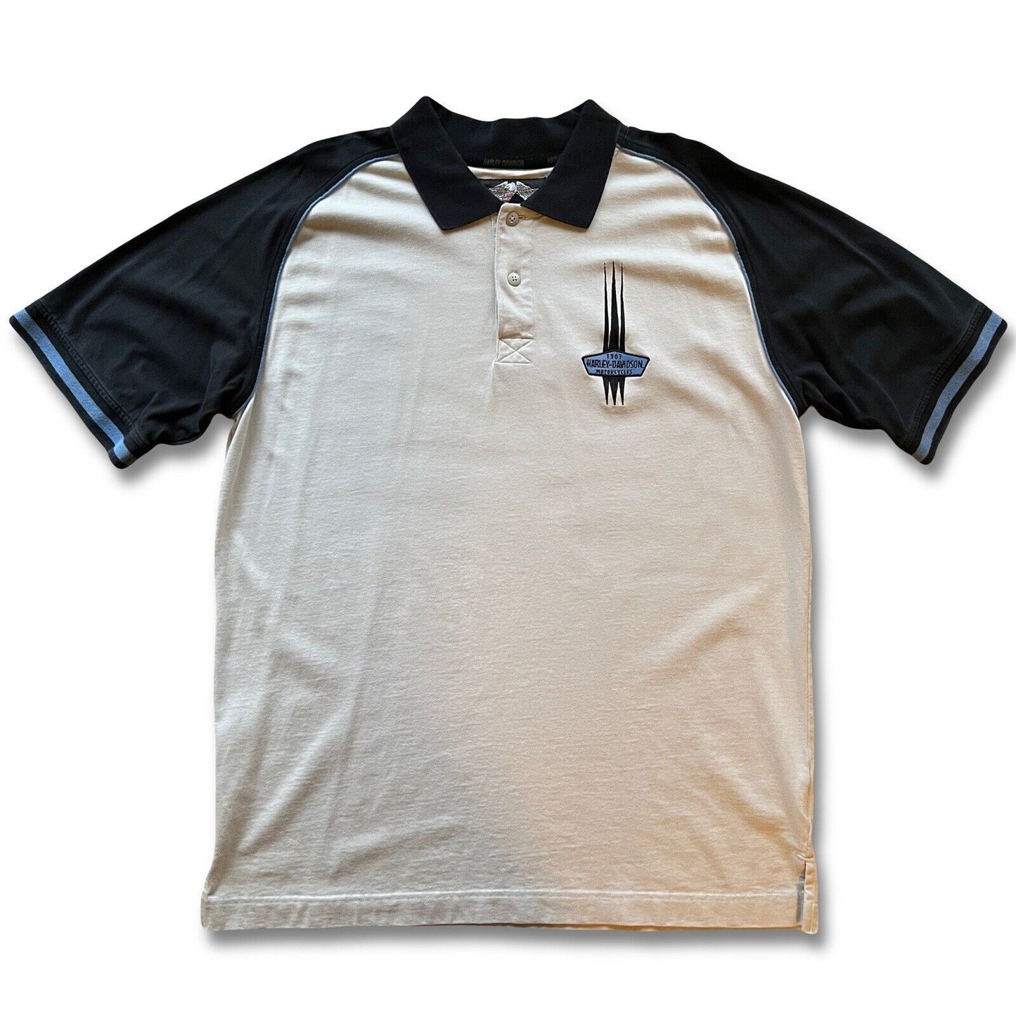 Bowler Harley Davidson Established 1903 Polo Shirt Men's Size Large SS Clean Fit - thriftgoblin