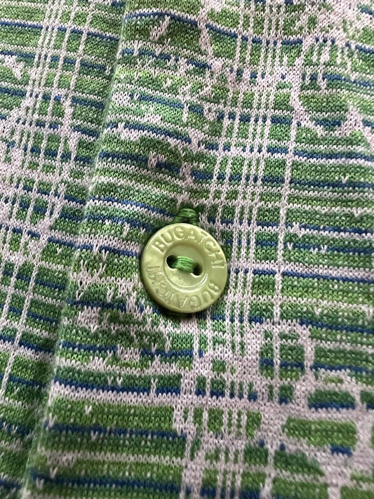 Bugatchi Men’s Green St. Patrick 4 Leaf Clover Polo Uomo Short Sleeve - thriftgoblin