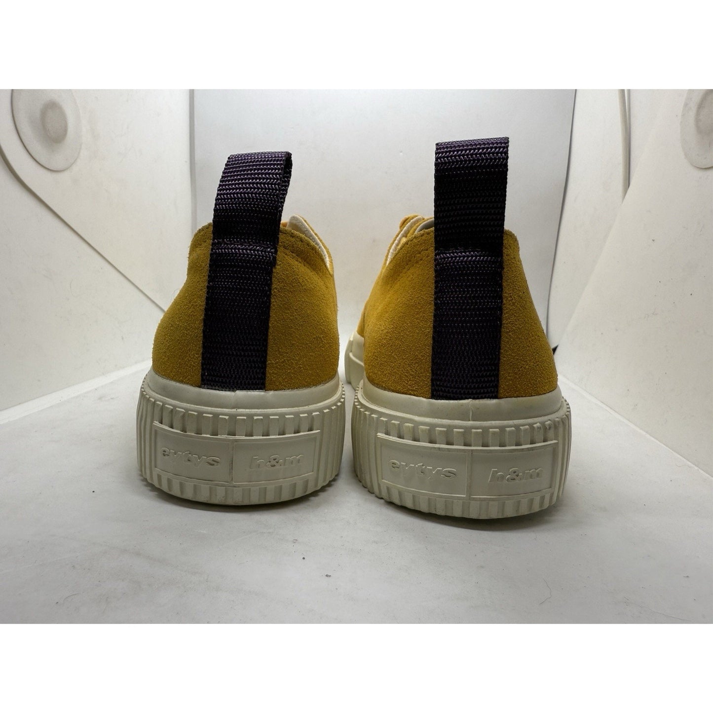 Eytys x H&M Mustard Yellow Suede Low Top Sneakers Size 6 EUR 38 Indie Leather 70